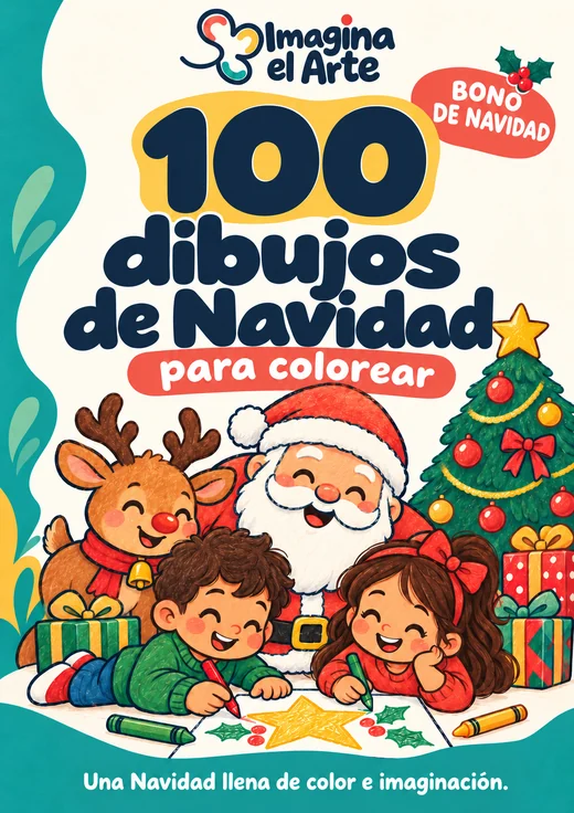 Portada del bono: 100 dibujos de Navidad para colorear